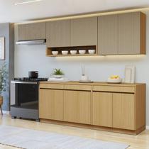 Cozinha Completa Modulada 5 Peças 9 Portas 3 Gavetas com Rodapé 100% MDF Simone Mendes