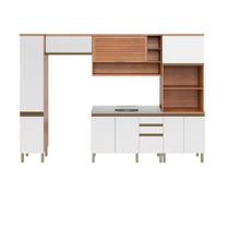 Cozinha Completa Modulada 5 Peças com Torre Quente e Gabinete Pia Multimóveis CR20407 Cozinha Completa Modulada 5 Peças com Torre Quente e Gabinete Pia Multimóveis CR20407