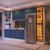 Cozinha Completa Modulada 5 Peças em MDF Azul Pérola Yescasa