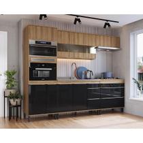 Cozinha Completa Modulada 5 Peças Mel Preto Paloma Megasul