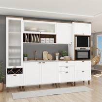 Cozinha Completa Modulada 6 Peças 1 Cristaleira 2 Armários Aéreos 1 Paneleiro 2 Balcões Iluminata Cozinha Completa Modulada 6 Peças 1 Cristaleira 2 Armários Aéreos 1 Paneleiro 2 Balcões Iluminata