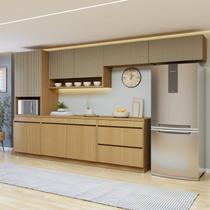 Cozinha Completa Modulada 6 Peças 11 Portas 5 Gavetas com Rodapé 100% MDF Simone Mendes