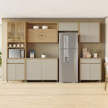 Cozinha Completa Modulada 6 Peças 12 Portas 2 Gavetas Condessa 350cm 100% MDF