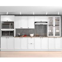 Cozinha Completa Modulada 6 Peças 15 Portas 2 Gavetas com Paneleiro Unna Yescasa Branco Cozinha Completa Modulada 6 Peças 15 Portas 2 Gavetas com Paneleiro Unna Yescasa Branco