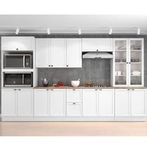Cozinha Completa Modulada 6 Peças 15 Portas 2 Gavetas com Paneleiro Unna Yescasa Branco Cozinha Completa Modulada 6 Peças 15 Portas 2 Gavetas com Paneleiro Unna Yescasa Branco