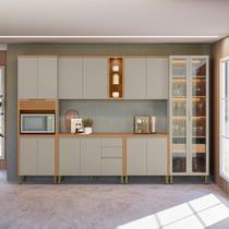Cozinha Completa Modulada 6 Peças com Torre Simples e Cristaleira Allure Cozinha Completa Modulada 6 Peças com Torre Simples e Cristaleira Allure