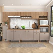 Cozinha Completa Modulada 6 Peças sem Tampo Marti Yescasa Mel/Cinza