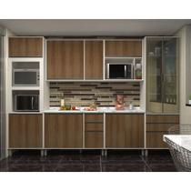Cozinha Completa Modulada 7 Peças, Paneleiro Vidro Reflecta, Armários e Balcões Linea Luciane Móveis Cozinha Completa Modulada 7 Peças, Paneleiro Vidro Reflecta, Armários e Balcões Linea Luciane Móveis