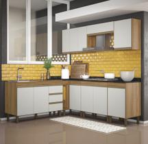 Cozinha Completa Modulada 8 Peças 7700 Nature/Off White - RDShop