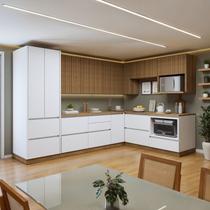 Cozinha Completa Modulada 9 Peças 11 Portas 8 Gavetas com Rodapé Norten