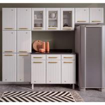 Cozinha Completa Modulada Aço 4 Peças com Balcão com Tampo Multimóveis CR20370