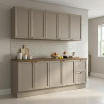 Cozinha Completa Modulada Americana 4 Peças com Balcão com Tampo e 2 Gavetas Unna Yescasa Gris Cinza Cozinha Completa Modulada Americana 4 Peças com Balcão com Tampo e 2 Gavetas Unna Yescasa Gris Cinza