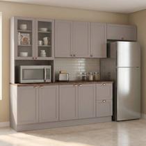 Cozinha Completa Modulada Americana 4 Peças com Paneleiro Torre Quente e Balcão com Tampo Unna Yesca Cozinha Completa Modulada Americana 4 Peças com Paneleiro Torre Quente e Balcão com Tampo Unna Yesca