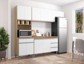 Cozinha Completa Modulada Andreia 240 cm 5 peças AM/BR- Ajl Móveis