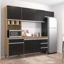 Cozinha Completa Modulada Andreia 240 cm 5 peças - AM/PT - Ajl Móveis