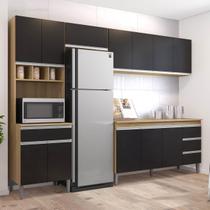 Cozinha Completa Modulada Andreia 5 peças 280cm - AM/PT - Ajl Móveis