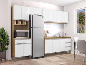 Cozinha Completa Modulada Andreia c/5 peças 280cm - AM/BC - Ajl Móveis