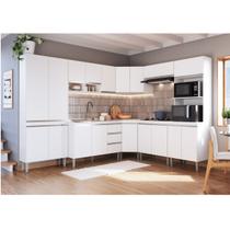 Cozinha Completa Modulada de Canto Athena 8 Peças Branco