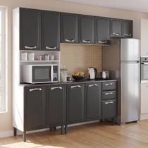 Cozinha Completa Modulada em Aço 4 Peças com Torre Quente e Balcão com Tampo New Premium Itatiaia Cinza Cozinha Completa Modulada em Aço 4 Peças com Torre Quente e Balcão com Tampo New Premium Itatiaia Cinza
