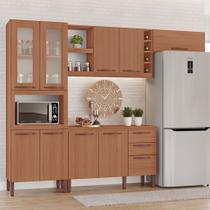 Cozinha Completa Modulada Milão 100 MDF com Balcão 9 Portas 3 Gavetas e Adega