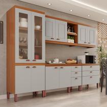 Cozinha Completa Modulada Positano 100 MDF Premium com 2 Balcões Independentes 10 Portas e 6 Gavetas - MH Móveis