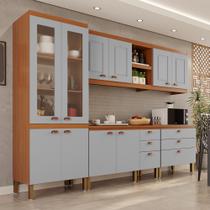 Cozinha Completa Modulada Positano 100 MDF Premium com 2 Balcões Independentes 10 Portas e 6 Gavetas