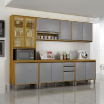 Cozinha Completa Nala Com Cristaleira 5 Peças 12 Portas Mobilihouse