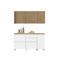 Cozinha Completa Nesher 4 Peças Rainha CZ434 Branca/Nature Cozinha Completa Nesher 4 Peças Rainha CZ434 Branca/Nature