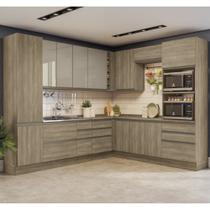 Cozinha Completa Planejada de Canto 2,89x2,48mt 13 peças Linha Maxxi CJ14-119 Kappesberg