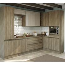 Cozinha Completa Planejada de canto 3,09x1,68mt 11 peças Linha Maxxi CB362 Kappesberg