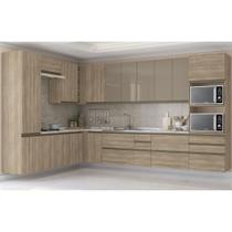Cozinha Completa Planejada de Canto 368x249mt 16 peças Linha Maxxi CJ14-134 Kappesberg