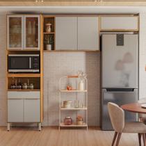 Cozinha Completa Plena 7 Portas 1 Gaveta Cinamon/Nude - Demóbile