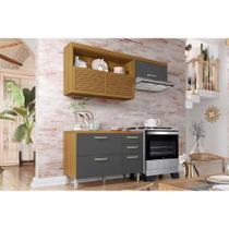 Cozinha Completa Princesa 2 Peças (1Aéreo+1Balcão) C2P45 Freijo/Grafite - Nesher Cozinha Completa Princesa 2 Peças (1Aéreo+1Balcão) C2P45 Freijo/Grafite - Nesher