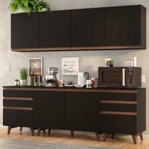 Cozinha Completa Reims 240002 Com Armário E Balcão Preto