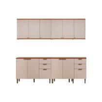 Cozinha Completa Selene 4 Peças (2Balcões+2Aéreos) CP21 Jequitiba/Off White Fosco - Linea Brasil Cozinha Completa Selene 4 Peças (2Balcões+2Aéreos) CP21 Jequitiba/Off White Fosco - Linea Brasil