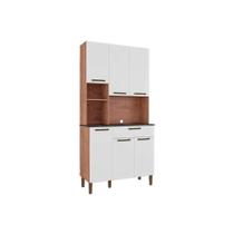 Cozinha Completa Tannat Gold c/ 6 Portas e 1 Gaveta Castanho/Branco - Ronipa Cozinha Completa Tannat Gold c/ 6 Portas e 1 Gaveta Castanho/Branco - Ronipa