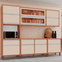 Cozinha Completa Tuboarte Maitê New com Balcão e Vidro 10 Portas 4 Gavetas Cozinha Completa Tuboarte Maitê New com Balcão e Vidro 10 Portas 4 Gavetas