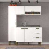 Cozinha Cozinha Compacta Carol 5 Portas 3 Gavetas Branco - Jcarvalho