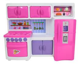 Cozinha Cristal Brinquedo Infantil Fogão Geladeira Panelinha - Shopbr