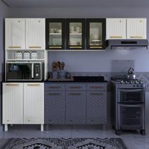 Cozinha de Aço Compacta 3 Peças 9 Portas Diamante
