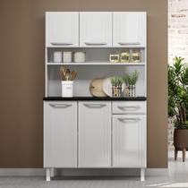Cozinha de Aço Compacta Smart 6 Portas 1 Gaveta Branco - Telasul Cozinha de Aço Compacta Smart 6 Portas 1 Gaveta Branco - Telasul