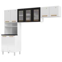 Cozinha De Aço Compacta Telasul Diamante 3Pçs Branco/Preto