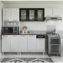 Cozinha de Aço Compacta Telasul Diamante 4Pçs C/ Kit Bco/Pto