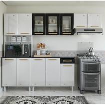 Cozinha De Aço Compacta Telasul Diamante 4Pçs C/ Kit Bco/Pto