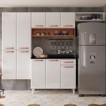 Cozinha de Aço Compacta Topázio 10 Portas 1 Gaveta Branco/Rosé - Telasul