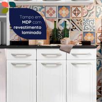 Cozinha De Aço Completa Com Kit Para Micro-ondas Telasul Topázio 4 Peças Branco Cozinha De Aço Completa Com Kit Para Micro-ondas Telasul Topázio 4 Peças Branco