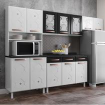 Cozinha de Aço Completa Telasul Mirage Com Balcão Branco/Preto