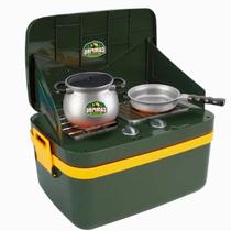Cozinha de Brinquedo Camping Com Luz E Som peças Para Comida