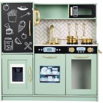Cozinha de Brinquedo de Madeira Best Choice Products - Com Acessórios