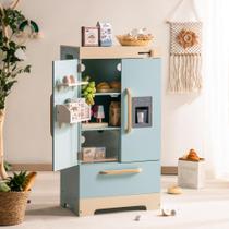 Cozinha de brinquedo: geladeira de madeira ROBOTIME Play Refrigerator Kids